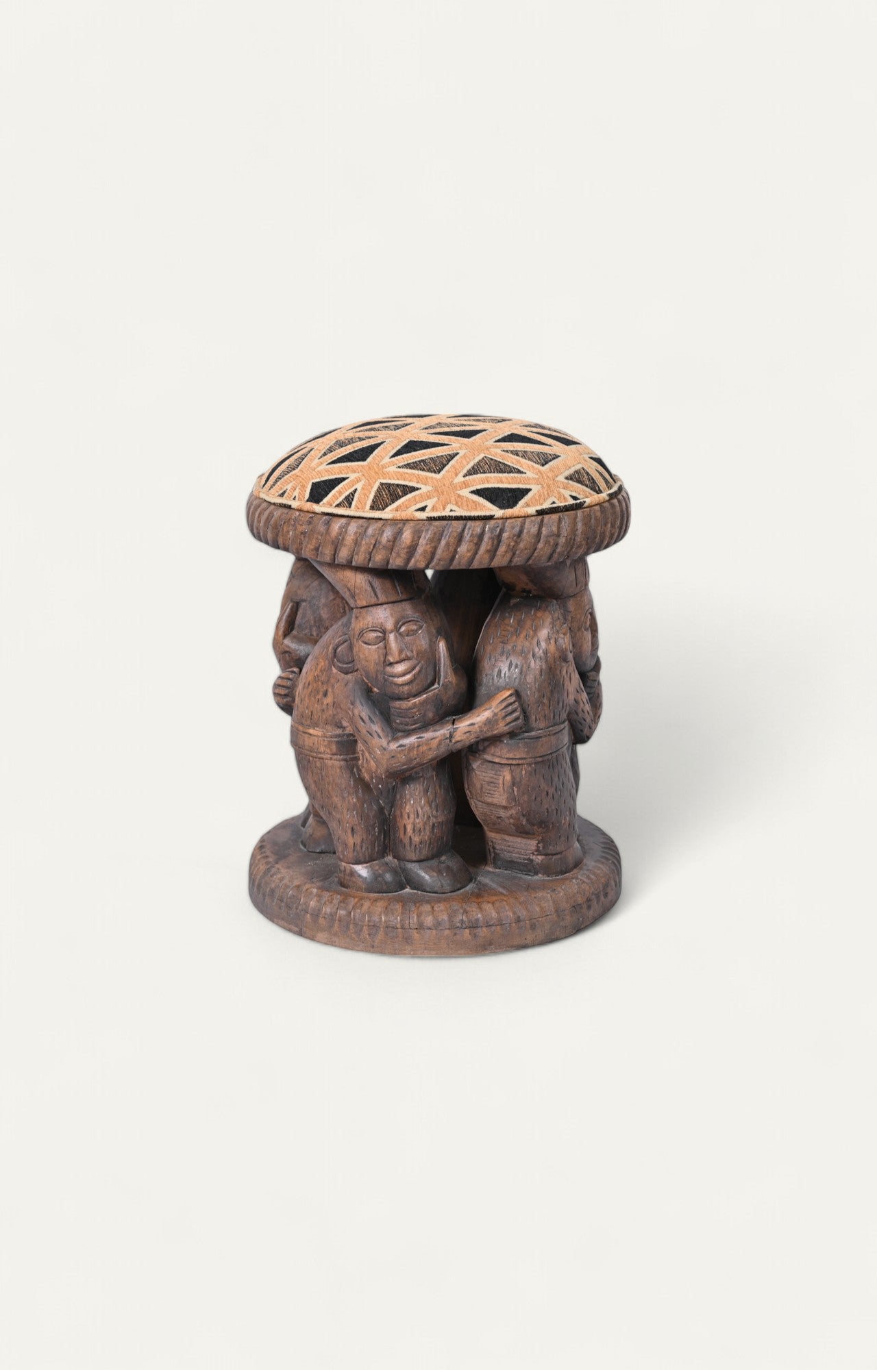 African Tribal Stool - Warm