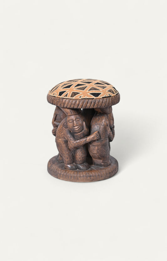 African Tribal Stool - Warm