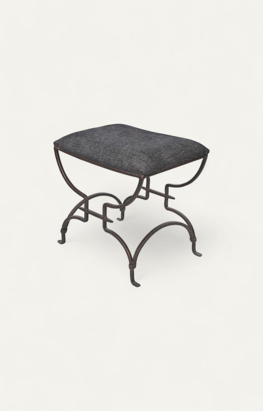 Iron Upholstered Stool