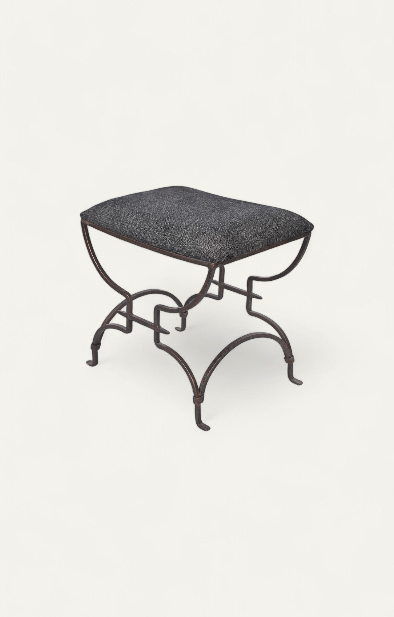Iron Upholstered Stool