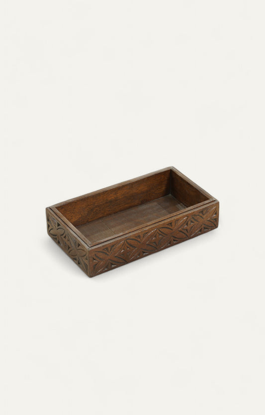 HAND carved Wooden Tray