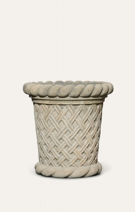 Sandstone Basketweave Garden Planters - main