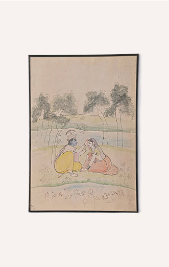 Radha Krishna - A Moment in Guler Serenity