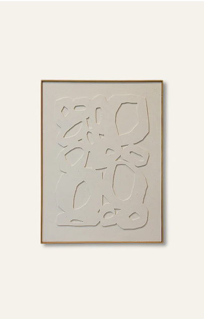 3D Abstract Relief Art with Frame
