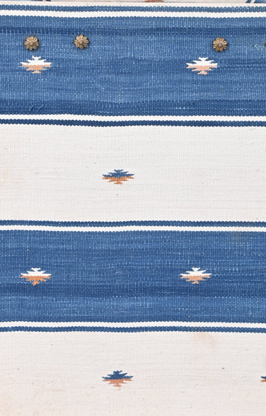 Striped Upholstered Laundry Bin_secondary