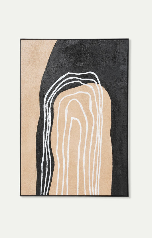 Wavy line Oil Painting (Framed)