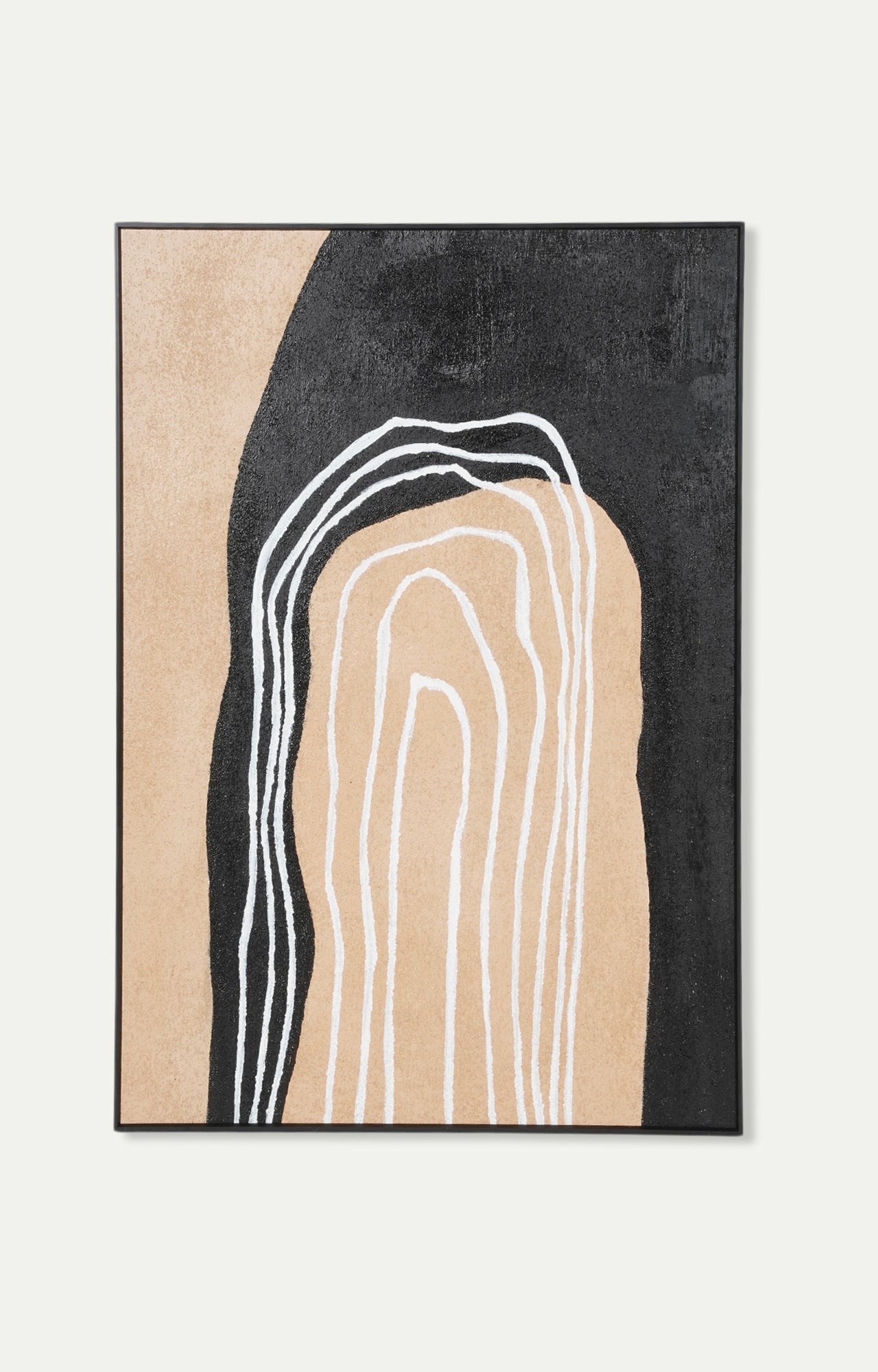 Wavy line Oil Painting (Framed)