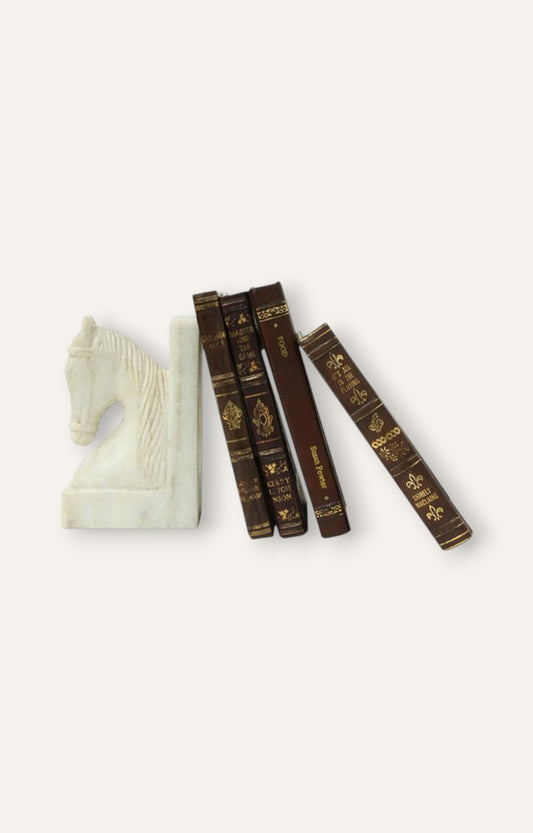 Z Block Marble Bookend in Black