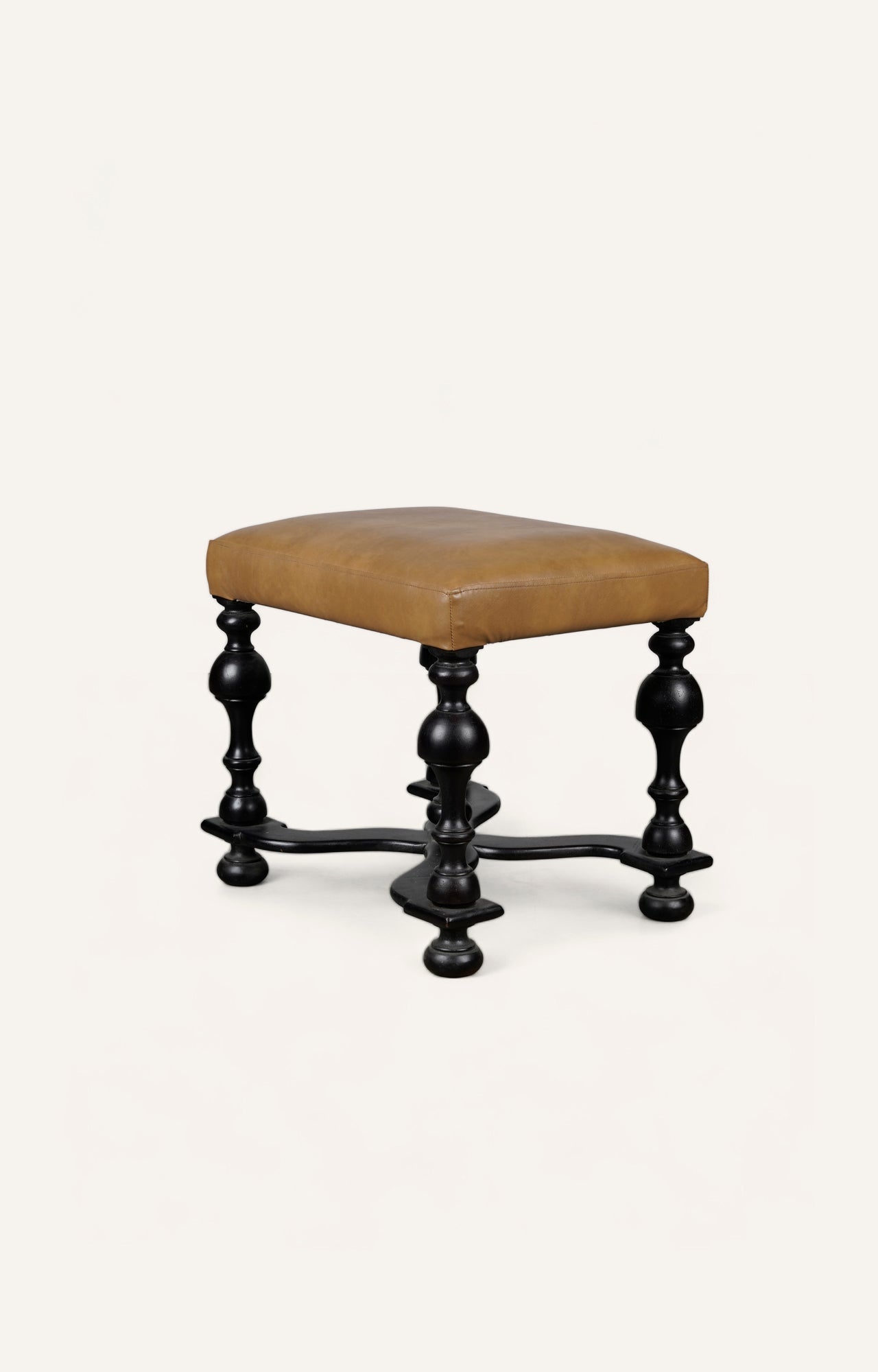 Vintage Wooden Square Stool_main