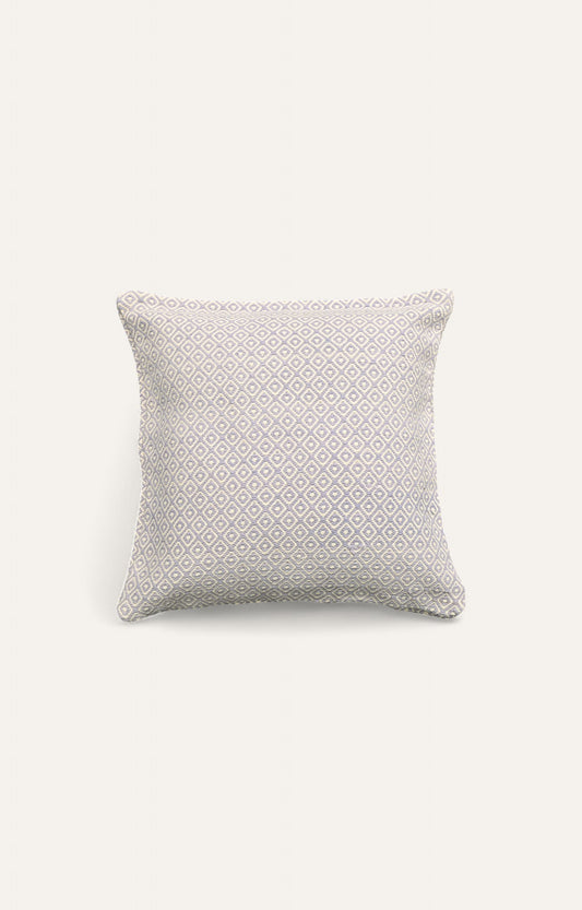 Handwoven Cotton Cushion Cover - White/Brown