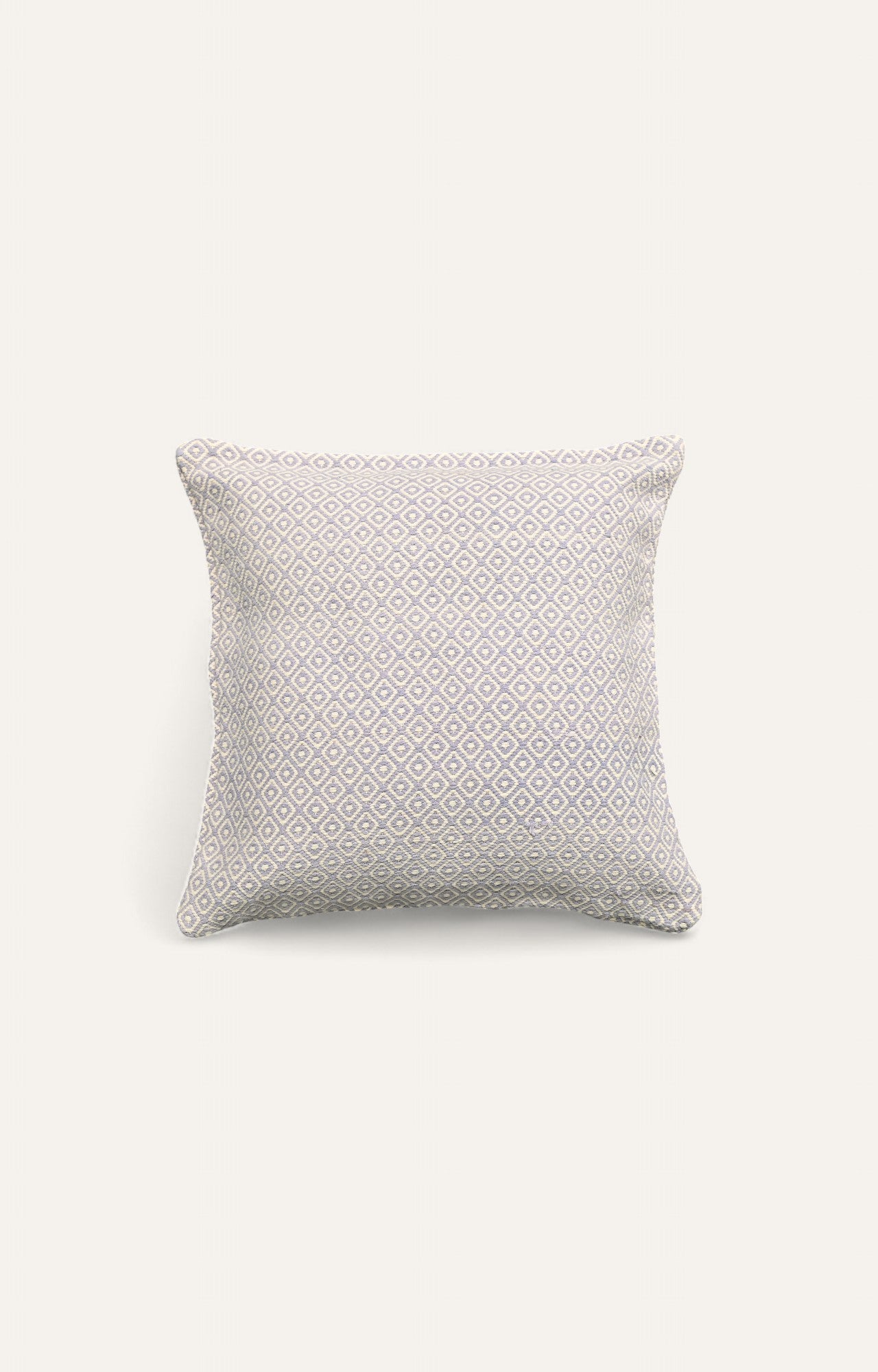 Handwoven Cotton Cushion Cover - White/Brown