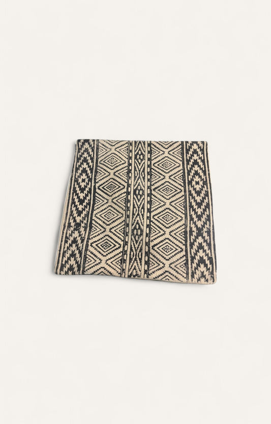 Handwoven Cotton Cushion Cover with Geometric Pattern