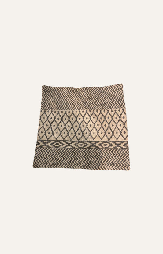 Handwoven Cotton Cushion Cover with Tribal Lines