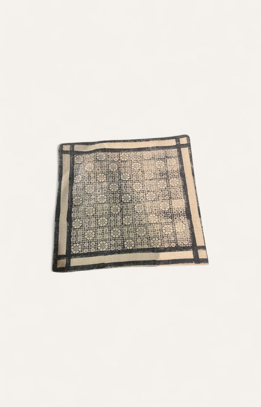 Handwoven Cotton Cushion Cover -  Floral Pattern