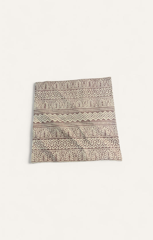 Handwoven Cotton Cushion Cover - Red Print