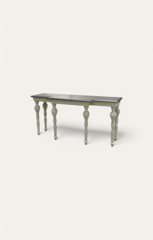 Gustavian Style Demi Lune Console Table