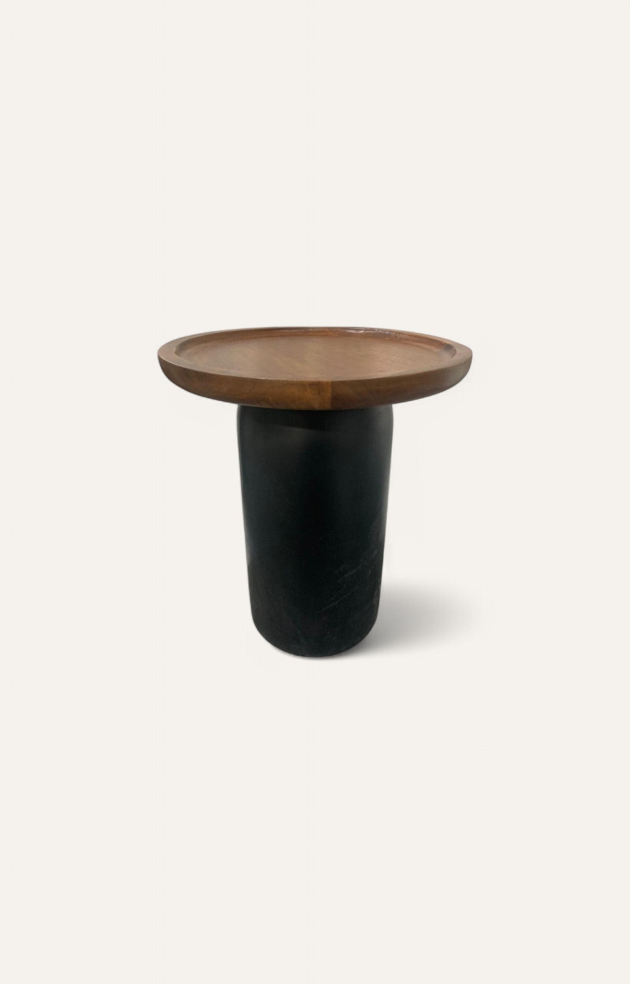 Elegant Wooden Pedestal Side Table