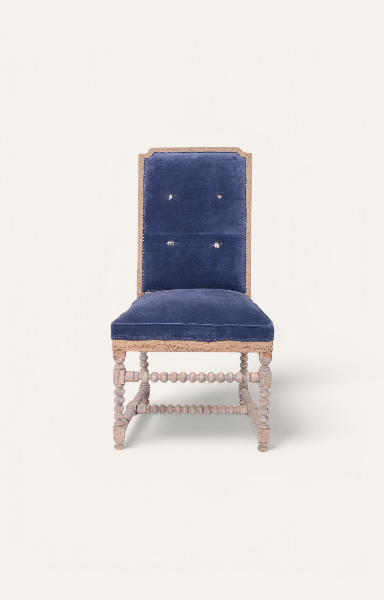 French Blue tussles Dining Chair