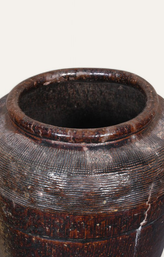 Vintage Texture Glaze Clay Pot