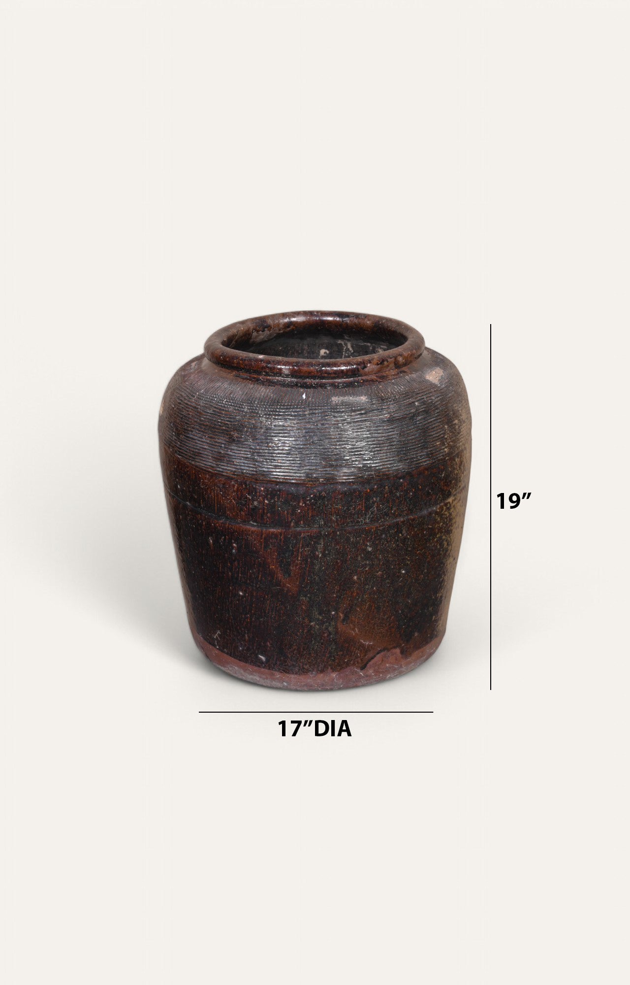 Vintage Texture Glaze Clay Pot