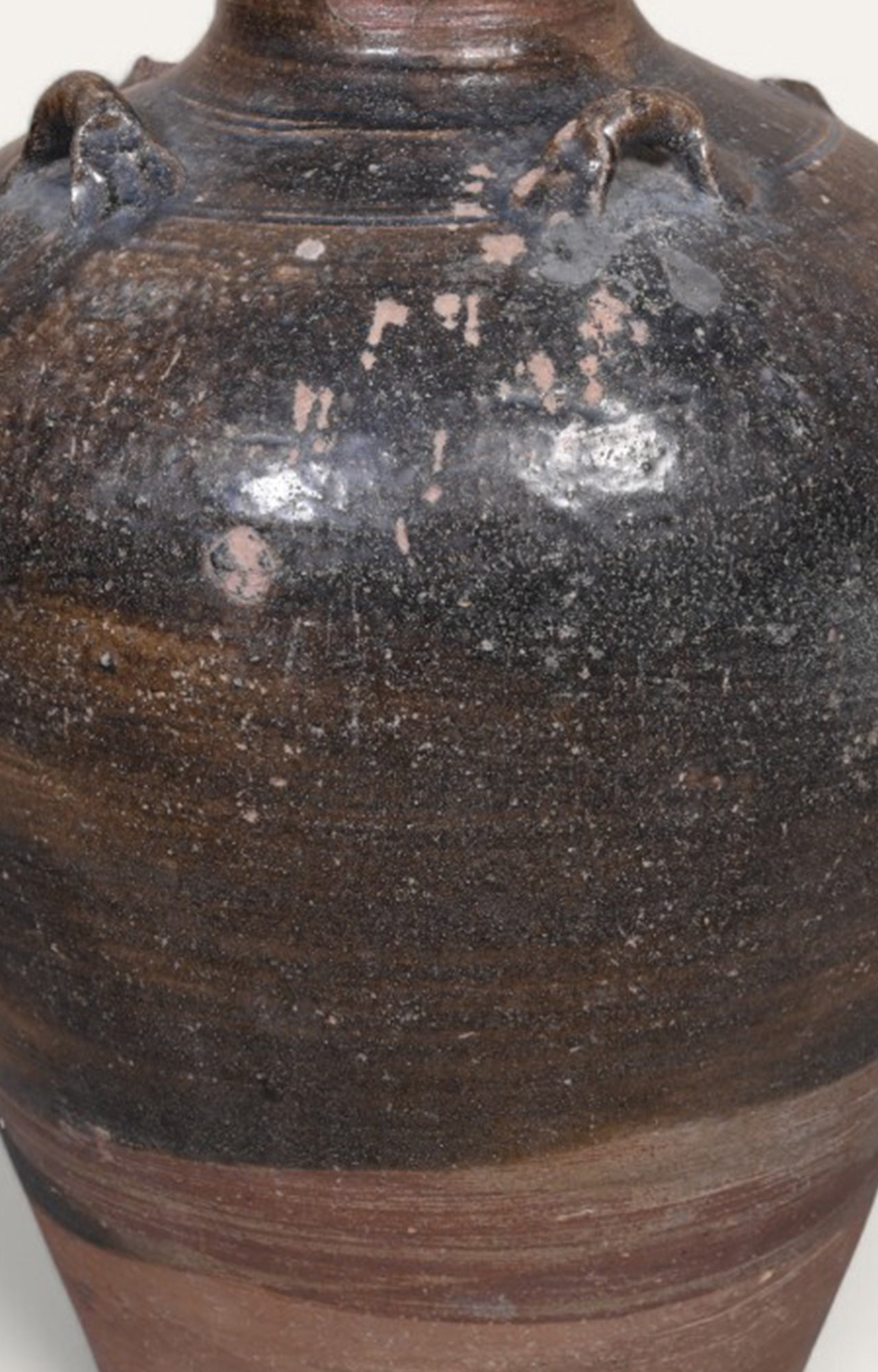 Black and Gold Rustic Ceramic Vase