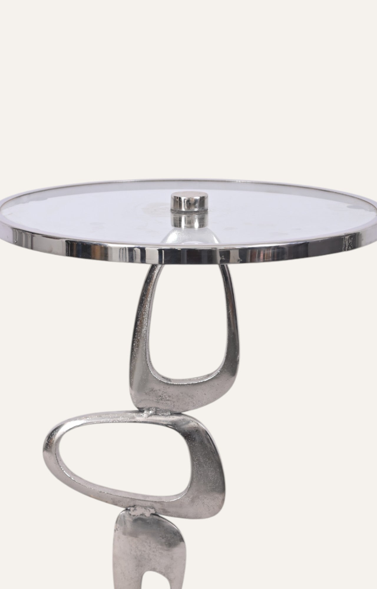 Abstract Metal Side Table