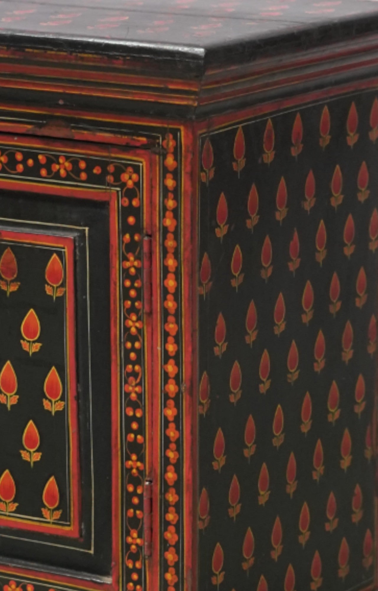 Maharaja Hand-Painted Wooden Cabinet