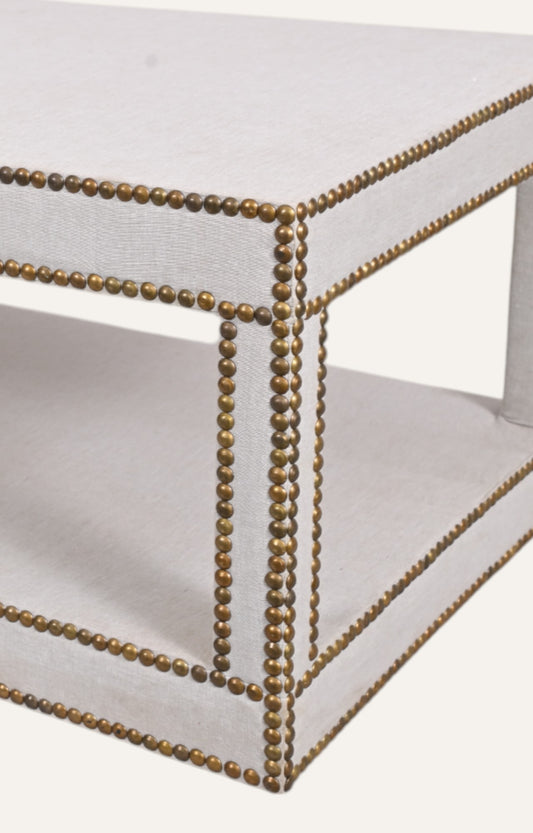 Linen Upholstred Coffee Table