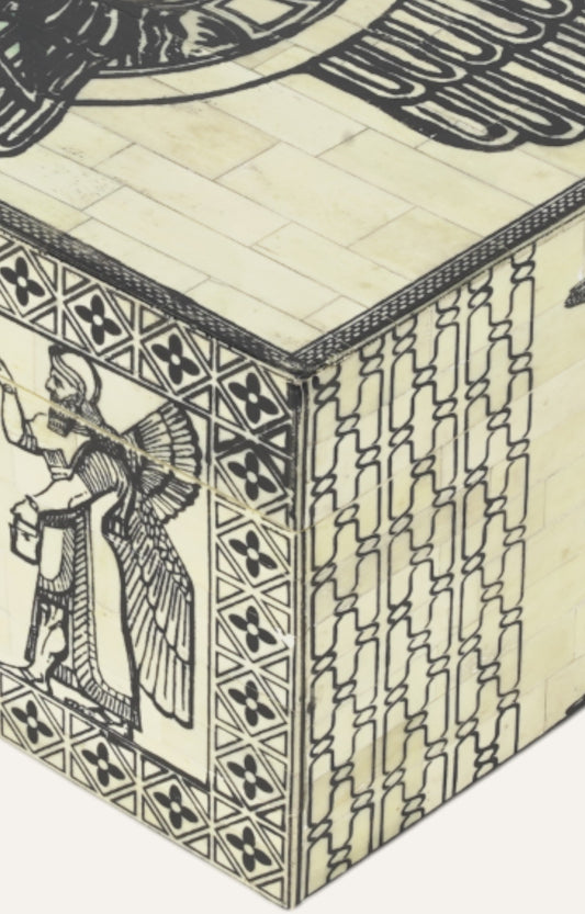 Kingsmen Mango Wood and Bone Antique  Jewelry Box