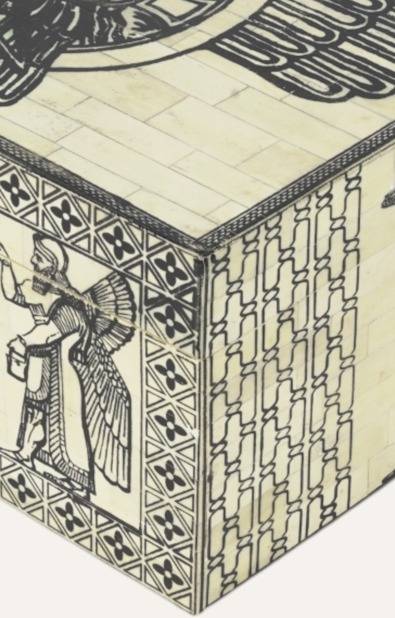 Kingsmen Mango Wood and Bone Antique  Jewelry Box