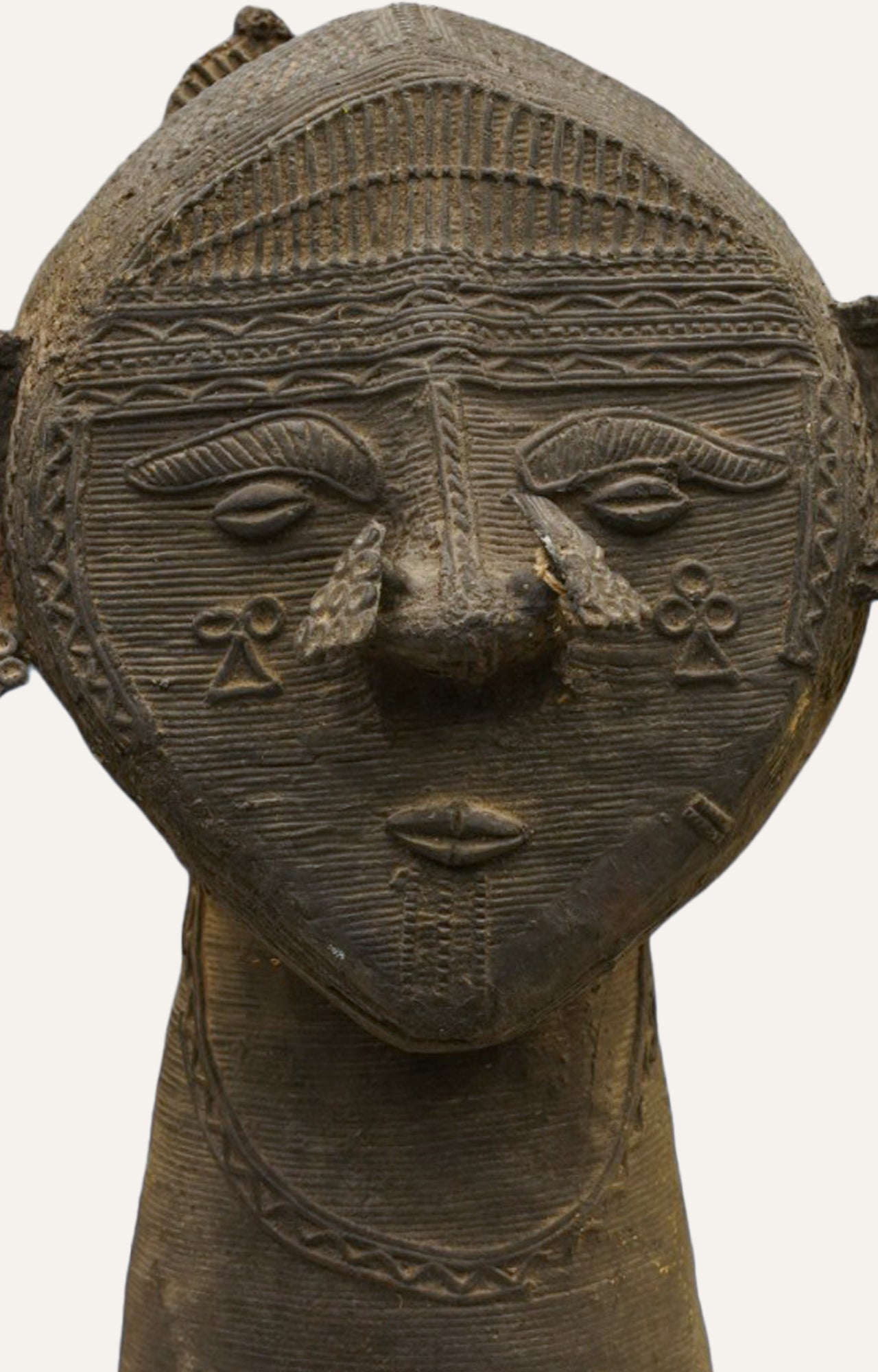 Eternal Dhokra Head Abstract Brass Vintage Sculpture Home Décor