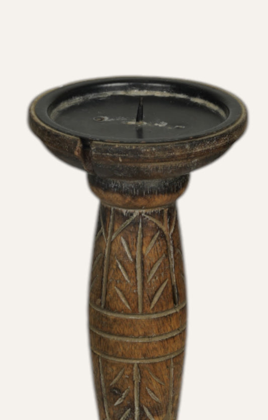 Persian Wooden Vintage Candle Stand