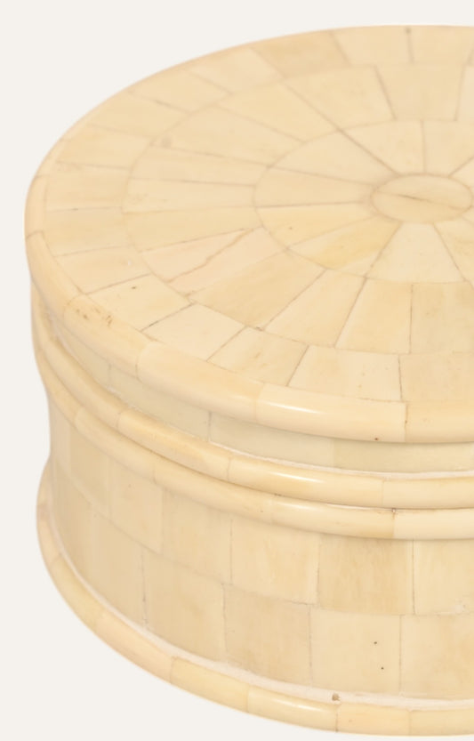 Bone inlaid wooden box