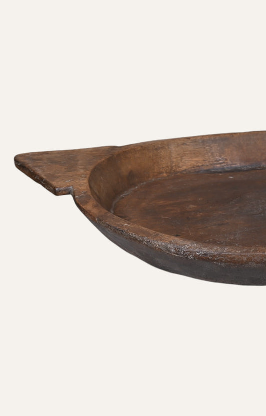 Handcrafted Wooden Tray with Raised Edges