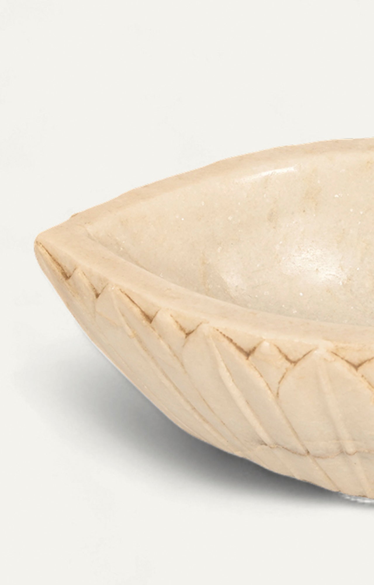 Sleek Marble Boat Tray