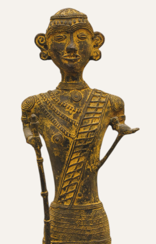 Handcrafted Dhokra Art Brass Figurine Table Accent