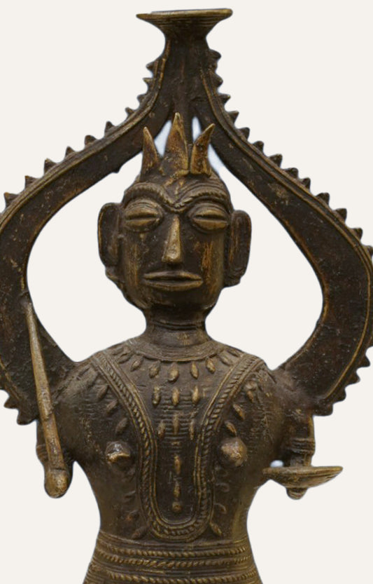 Brass Sentinel of Heritage Antique Home Décor Accent