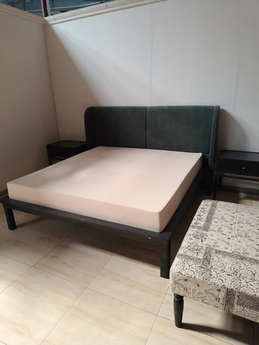 Misty Grey Upholstered Bed