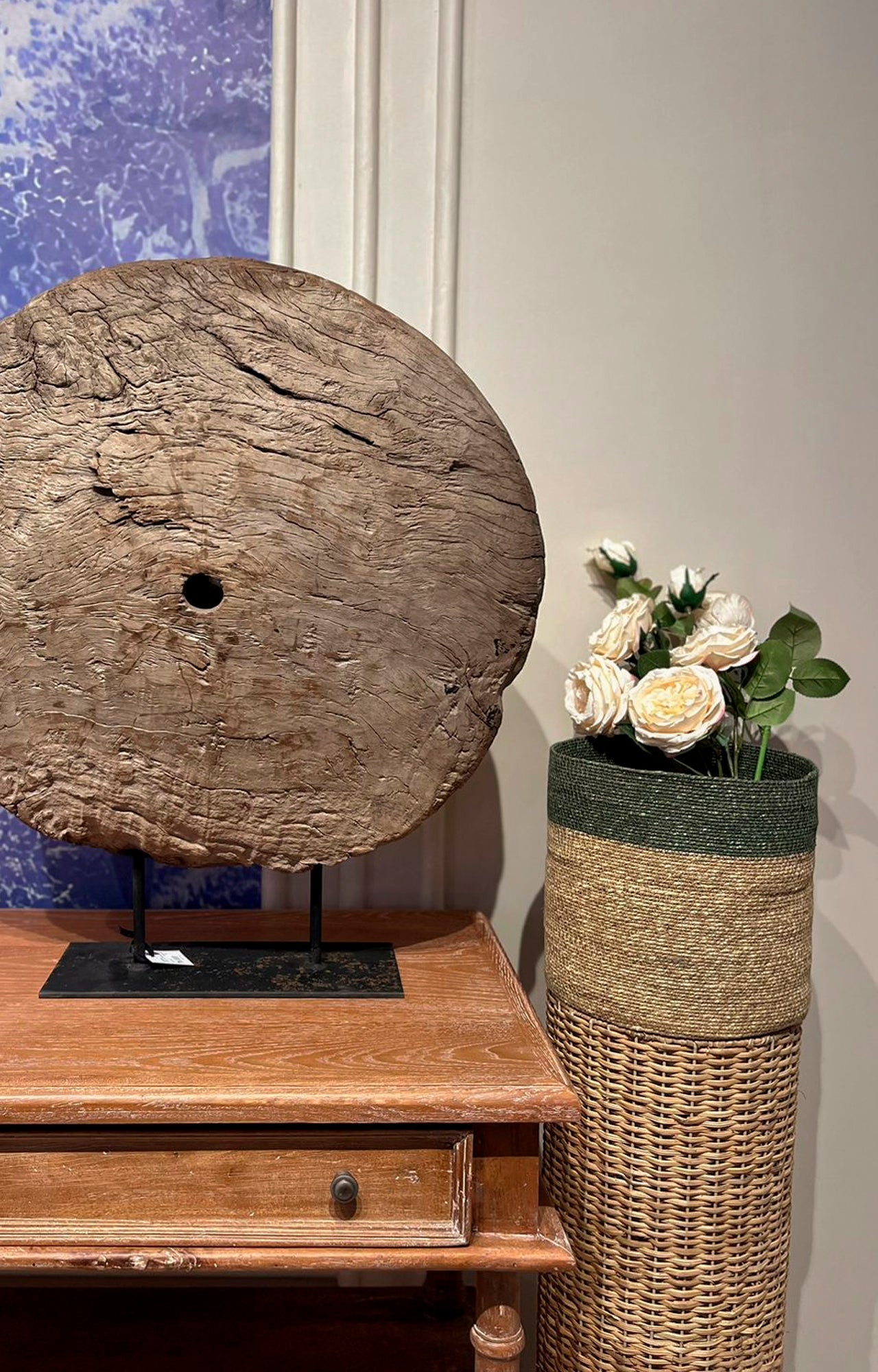 Dual-Tone Seagrass Laundry Basket