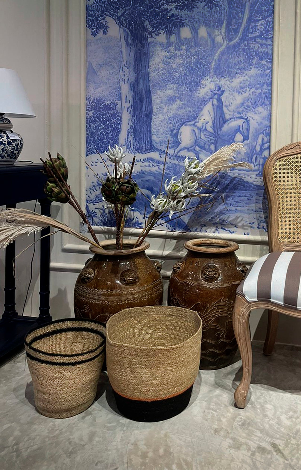 Boho Seagrass Storage Basket