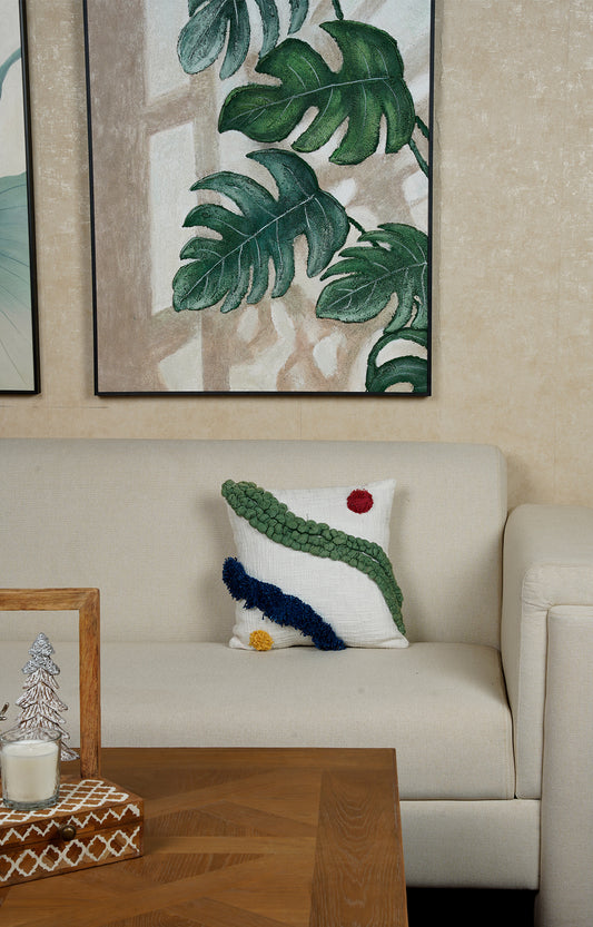 Abstract Tufted Cushion