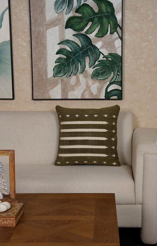 Horizontal Stripes Handwoven Cushion