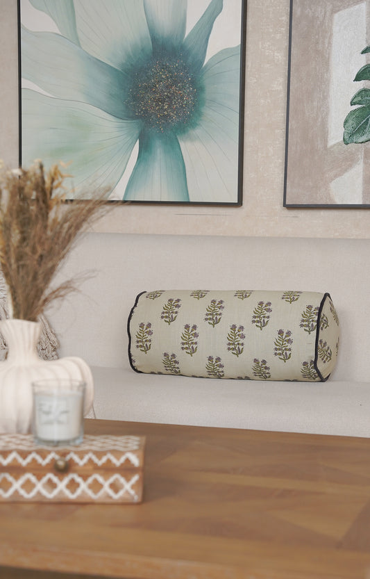 Lavender Bloom Neck Bolster Cover