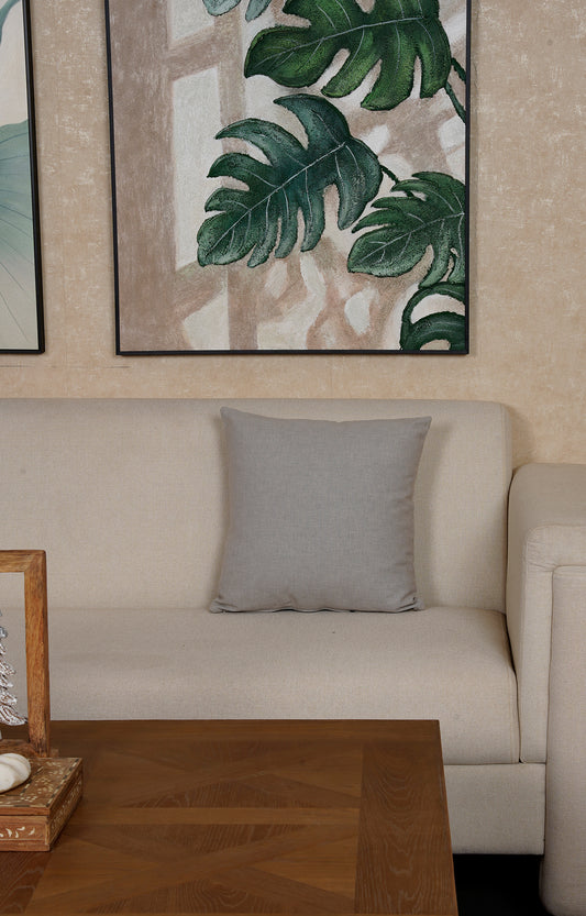 Monochromatic Grey Printed Cushion