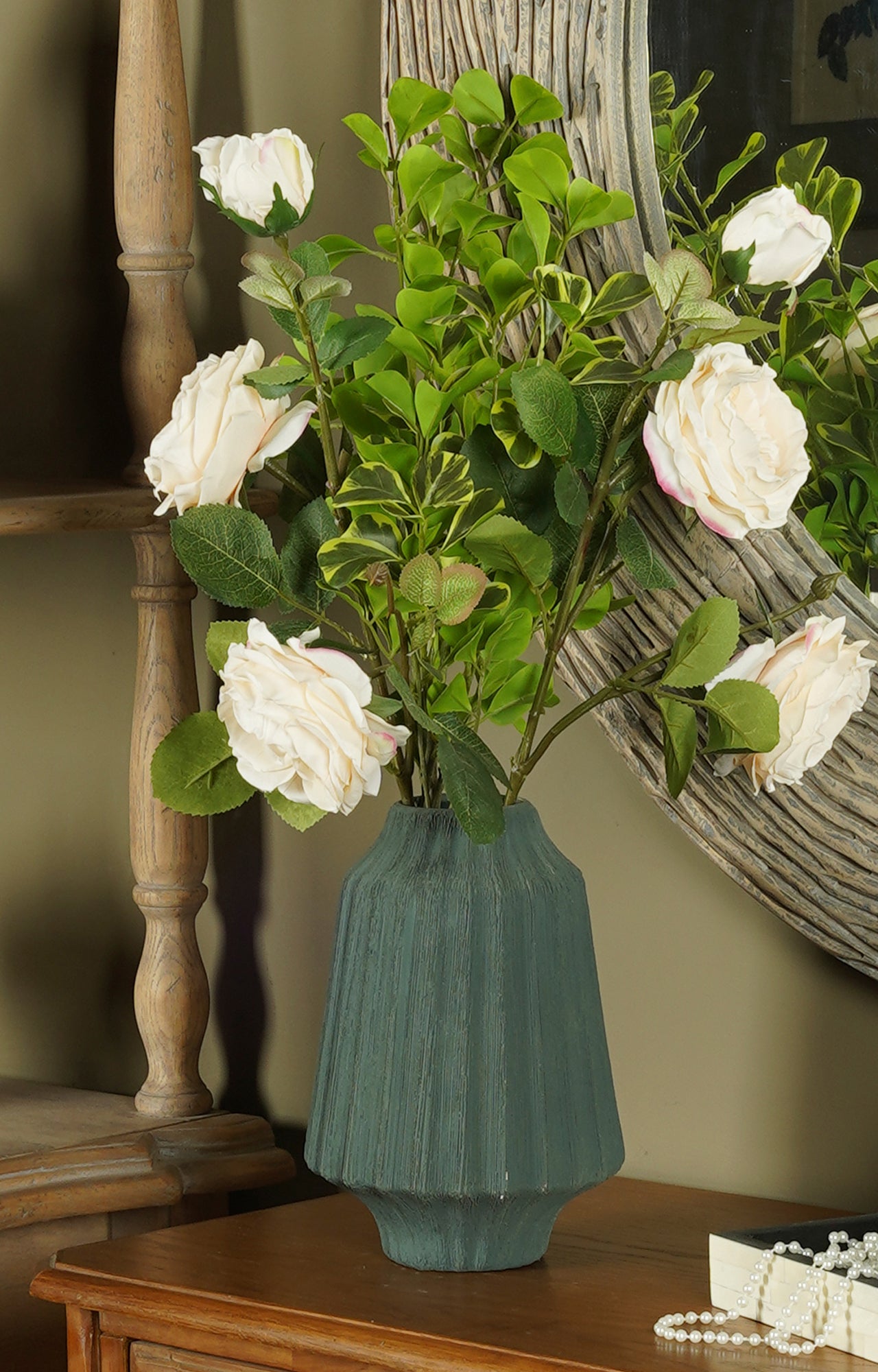 Cobalt Blue Striped Vase