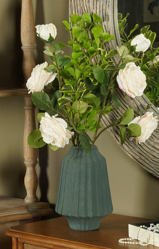 Cobalt Blue Striped Vase