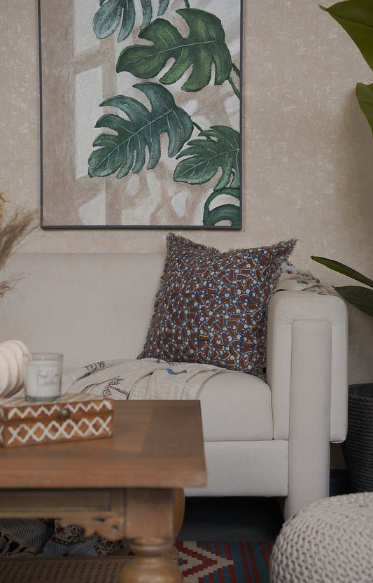 Earth & Sky Dot Cotton Cushion Cover