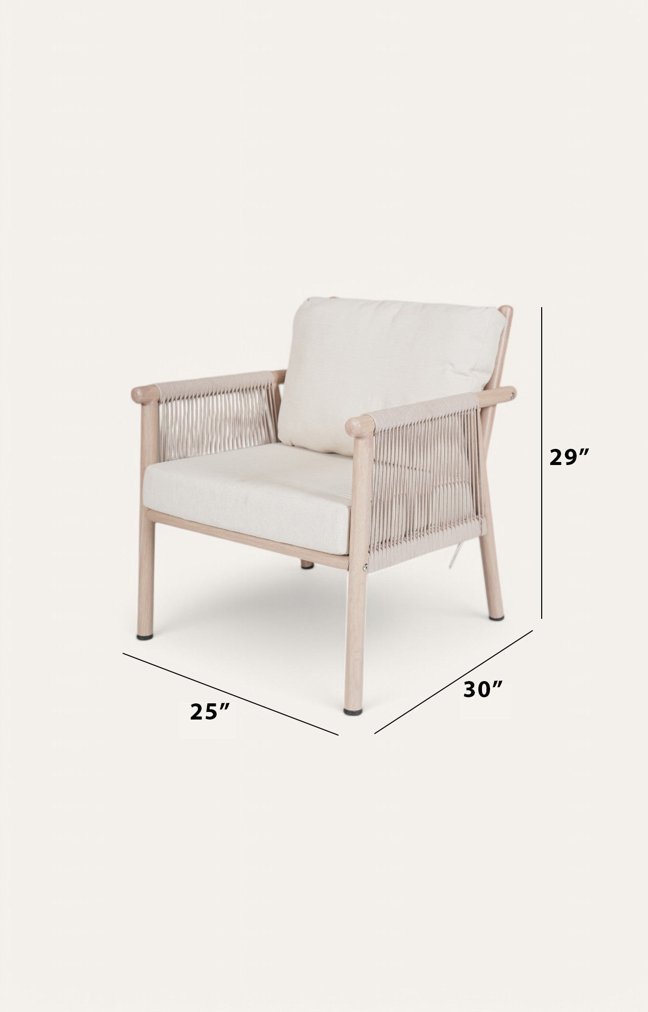 Tranquil Metal and Nylon Ropes 1 Seater Outdoor Armchair