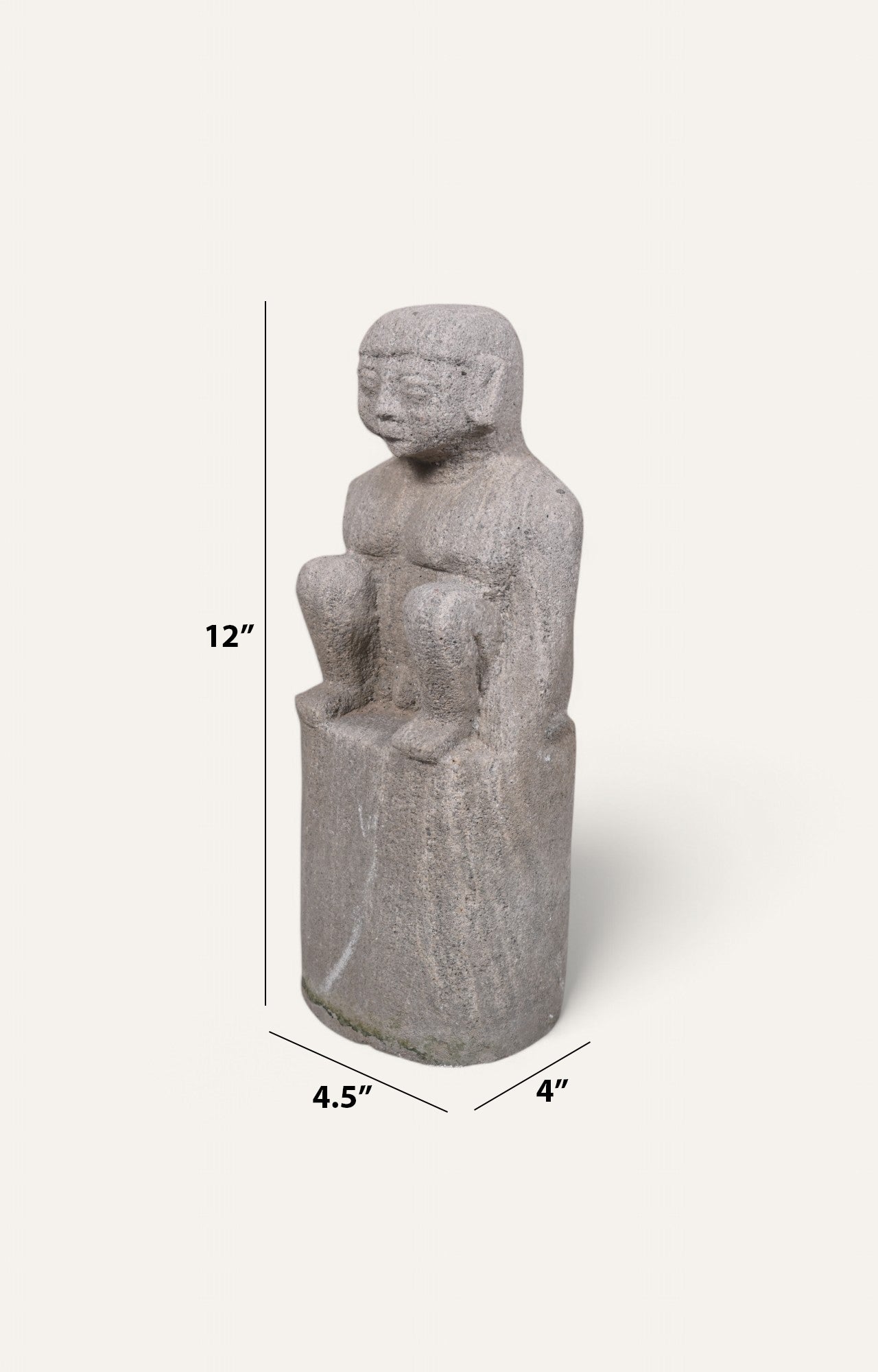 Antique Man Stone Sculpture 