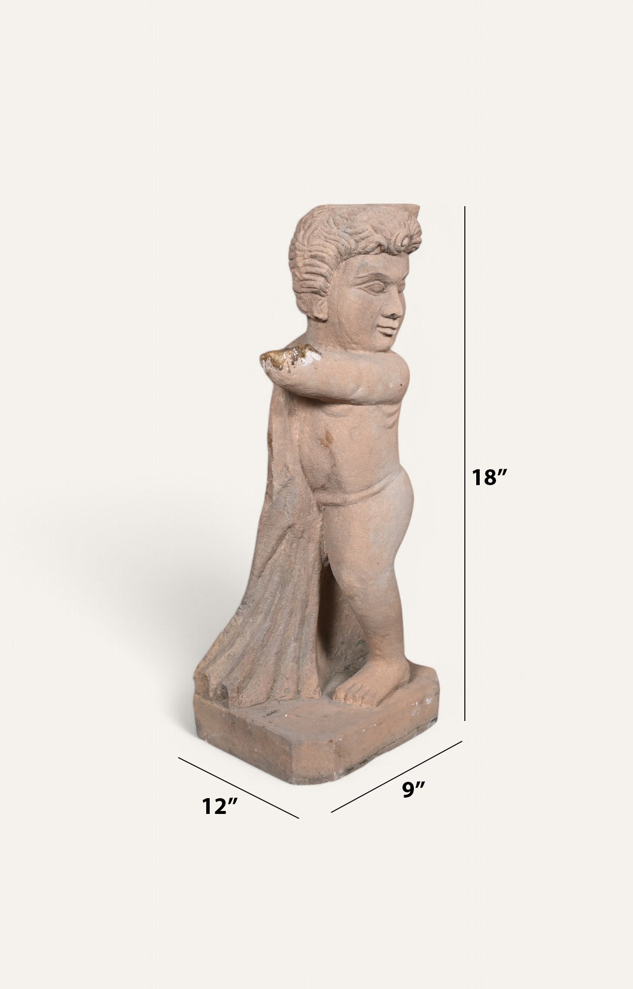 Standing Angel Antique Sandstone Sculpture